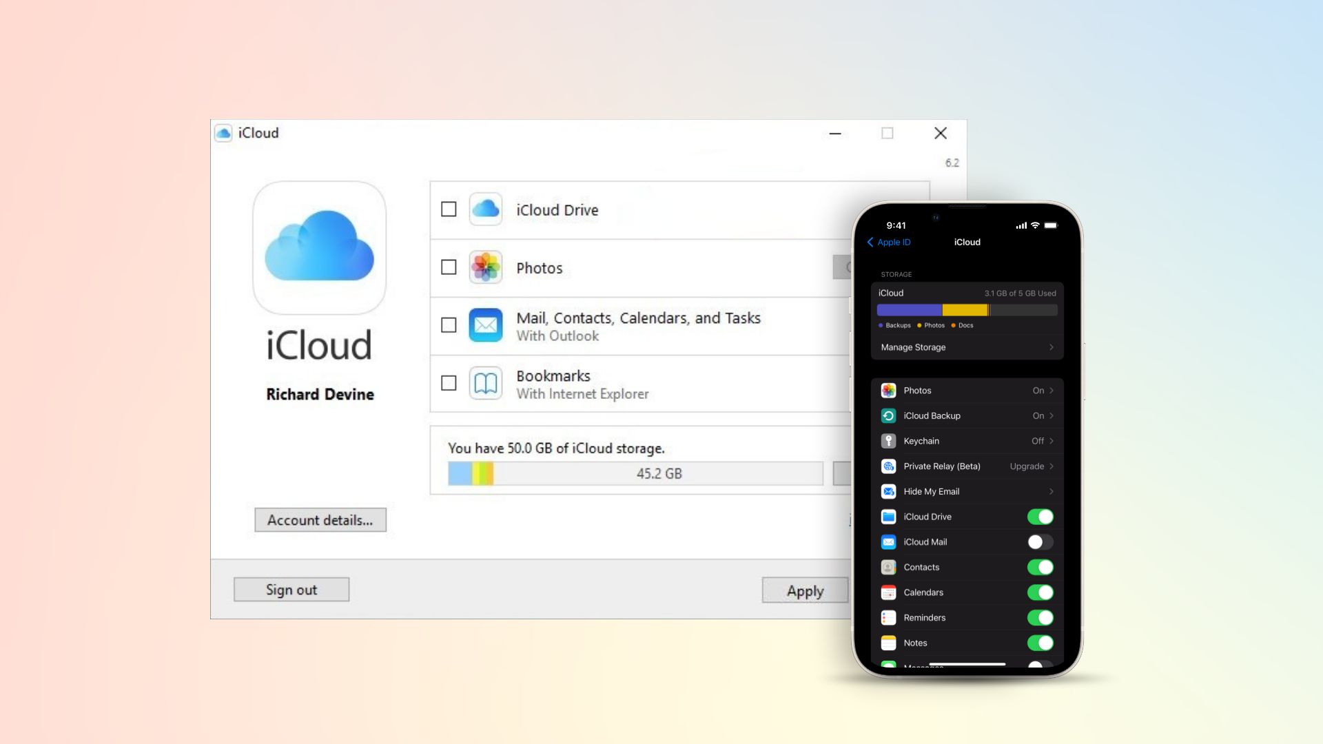 Disconnect iCloud between iPhone from Mac