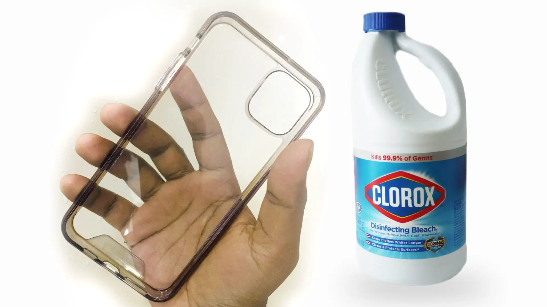 How to clean clear iPhone case with baking soda