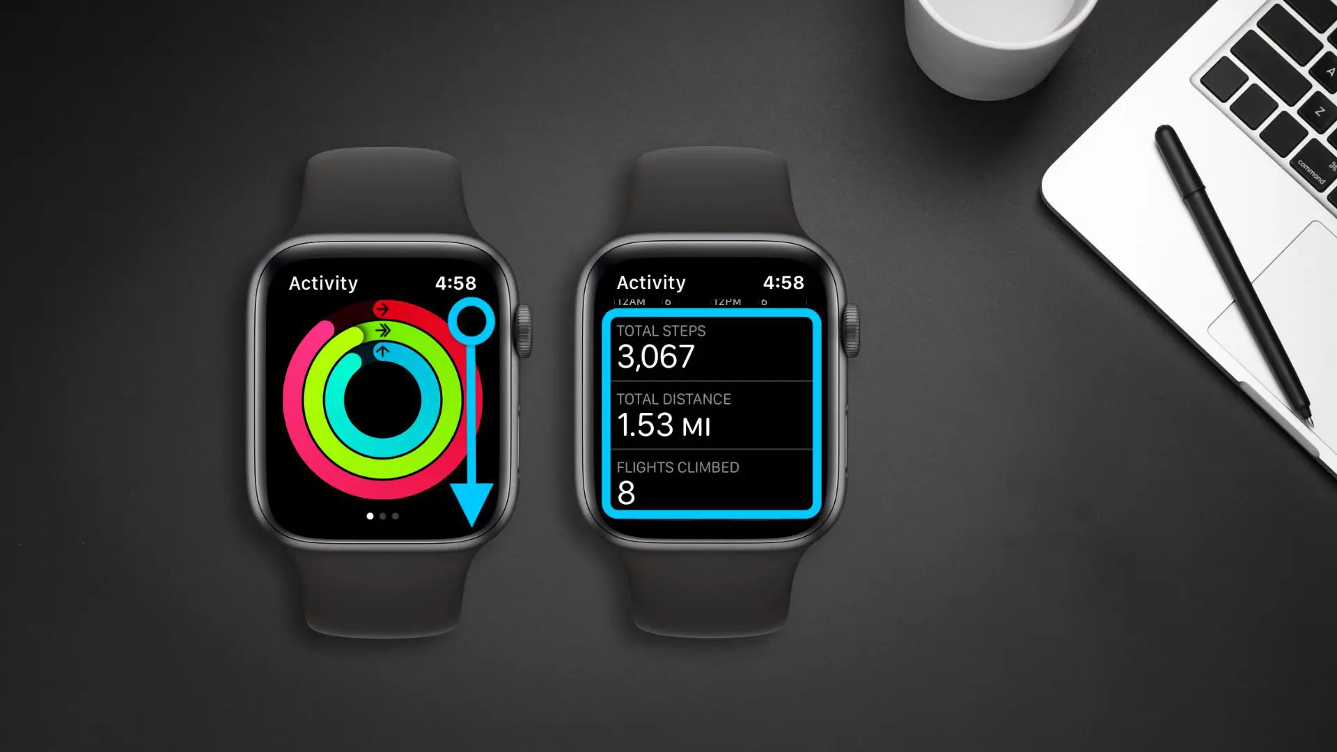 how to view step count on apple watch
