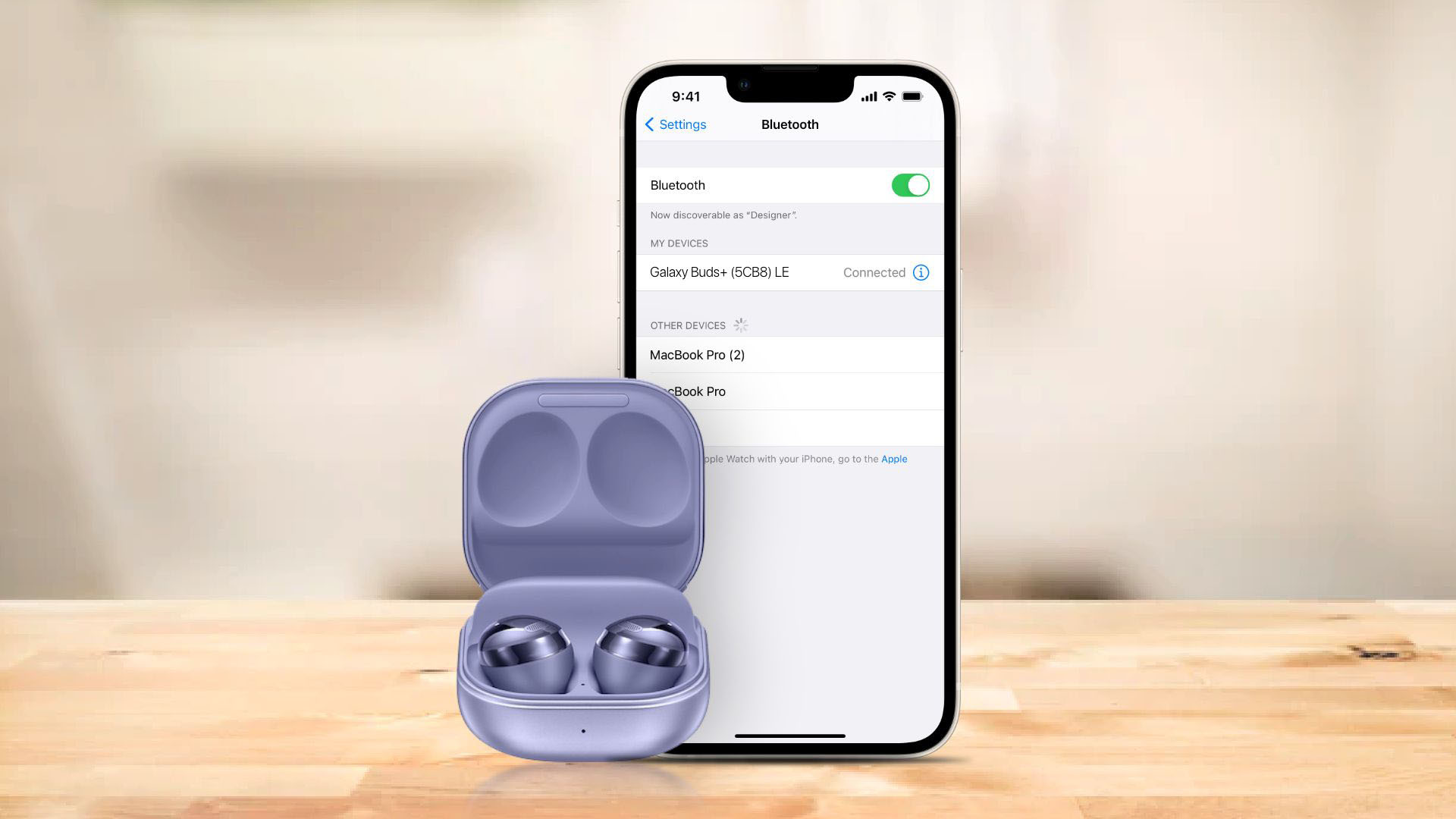 Process to connect Galaxy buds